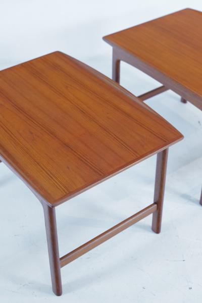 Folke Ohlsson Pair of Scandinavian Modern Teak Side Tables by Folke Ohlsson for DUX