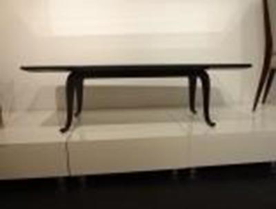 Fontana Arte A Mid Century Cocktail Table in Stained Beech and Mirror by Fontana Arte