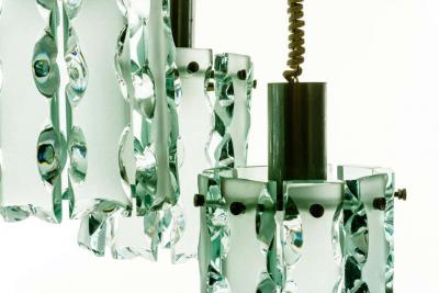 Fontana Arte Amazing Three Pendants Attributed to Fontana Arte 1970