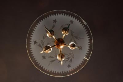 Fontana Arte Art Deco Chandelier Pietro Chiesa Style for Fontana Arte Italy 1940