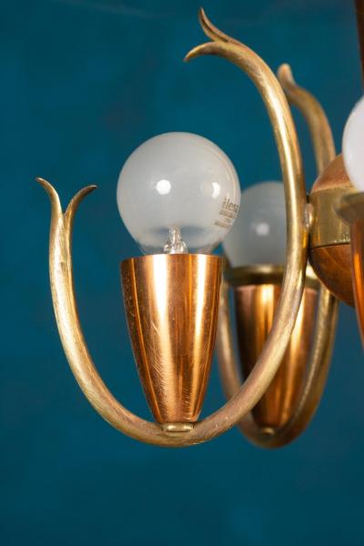 Fontana Arte Art Deco Chandelier Pietro Chiesa Style for Fontana Arte Italy 1940