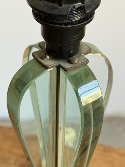 Fontana Arte Attributed Glass Table Lamp Italy