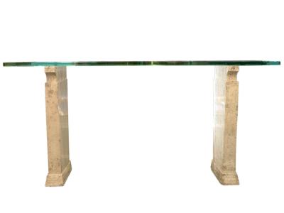Fontana Arte Console in travertine and glass Fontana Arte circa 1930