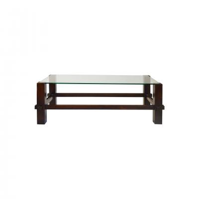 Fontana Arte Fontana Arte Coffee Table Model 2461 in Wood and Glass