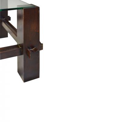 Fontana Arte Fontana Arte Coffee Table Model 2461 in Wood and Glass