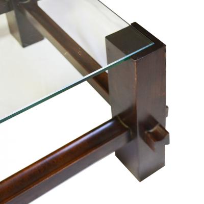 Fontana Arte Fontana Arte Coffee Table Model 2461 in Wood and Glass