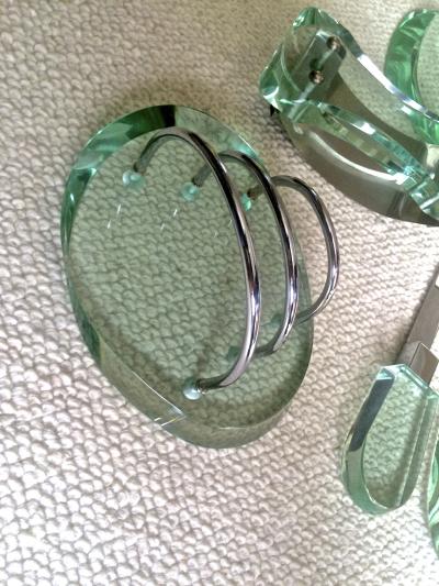 Fontana Arte Fontana Arte Glass Desk Set in Good Vintage Condition