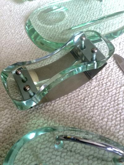 Fontana Arte Fontana Arte Glass Desk Set in Good Vintage Condition