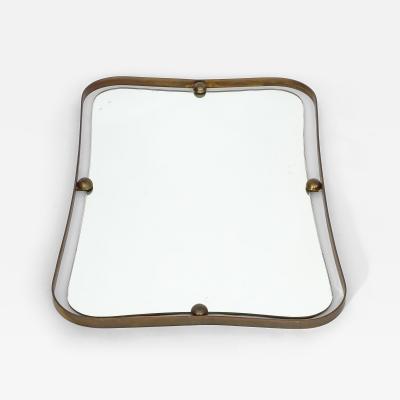 Fontana Arte Fontana Arte Large Version Wall Mirror in Brass Italy 1940s