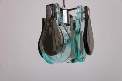 Fontana Arte Fontana Arte Style Pendant Lamp with Murano Glass in Excellent Condition