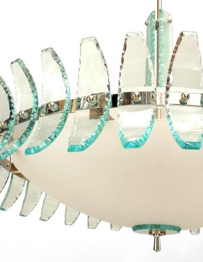 Fontana Arte Italian 1960s Round Chandelier