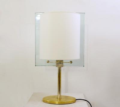 Fontana Arte Mid Century Brass and Glass Table Lamp by Nathalie Grenon for Fontana Arte