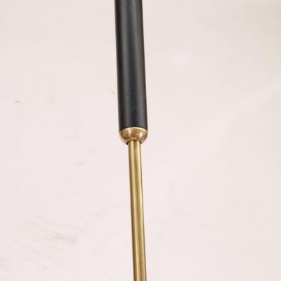 Fontana Arte Mid Century Modern Brass Pendant with White Black Enamel Fontana Arte Manner