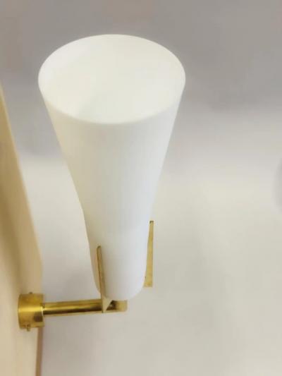 Fontana Arte Pair Italian Mid Century Modern Neoclassical Sconces Max Ingrand Fontana Arte