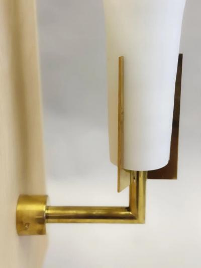 Fontana Arte Pair Italian Mid Century Modern Neoclassical Sconces Max Ingrand Fontana Arte