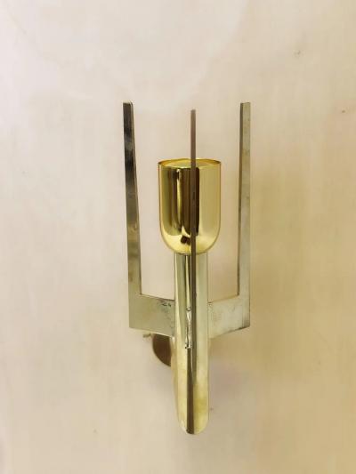 Fontana Arte Pair Italian Mid Century Modern Neoclassical Sconces Max Ingrand Fontana Arte