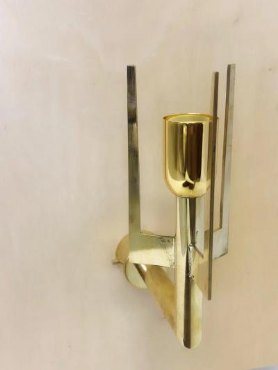 Fontana Arte Pair Italian Mid Century Modern Neoclassical Sconces Max Ingrand Fontana Arte
