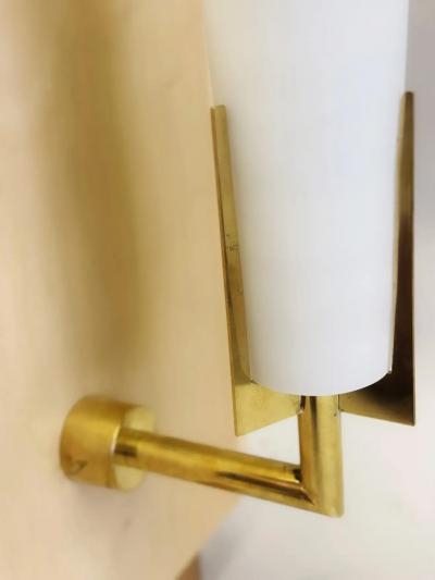 Fontana Arte Pair Italian Mid Century Modern Neoclassical Sconces Max Ingrand Fontana Arte