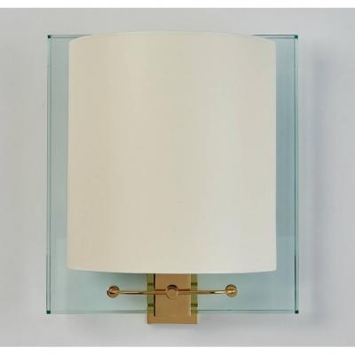 Fontana Arte Pair of Fontana Arte Glass Sconces by Nathalie Grenon ca 1990