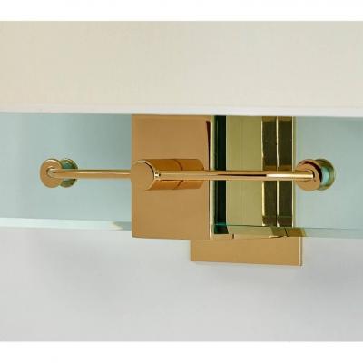 Fontana Arte Pair of Fontana Arte Glass Sconces by Nathalie Grenon ca 1990