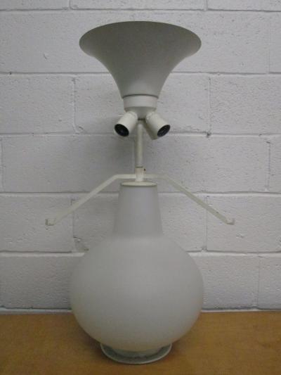 Fontana Arte Pair of Glass Lamps by Max Ingrand for Fontana Arte