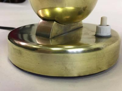 Fontana Arte Pair of Italian Mid Century Modern Neoclassical Brass Table Lamps Fontana Arte