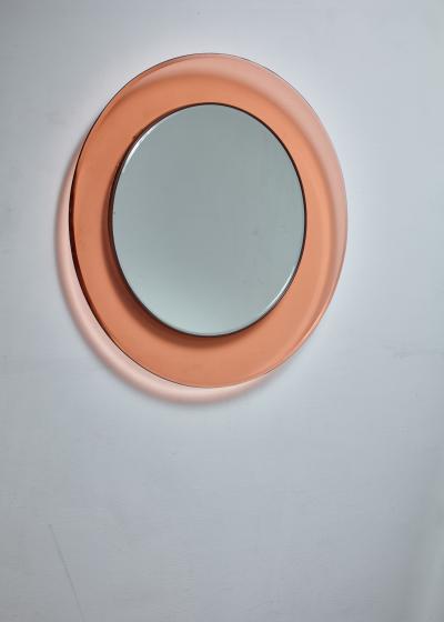 Fontana Arte Round Fontana Arte Mirror by Max Ingrand Italy 1960s