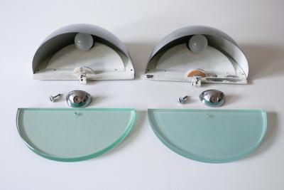 Fontana Arte Set of Two Mid Century Modern Wall Lamps or Sconces by Fontana Arte Italy 1960s
