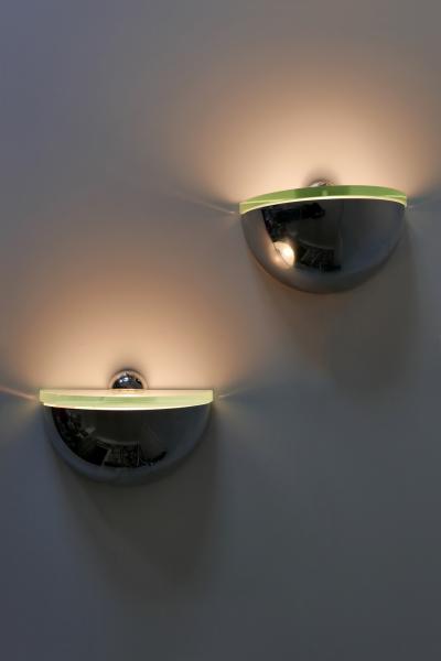 Fontana Arte Set of Two Mid Century Modern Wall Lamps or Sconces by Fontana Arte Italy 1960s