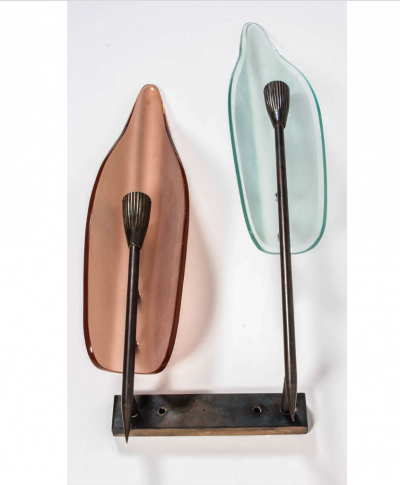 Fontana Arte Three sconces attributed to Fontana Arte Italy 1960