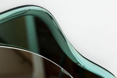 Fontana Mid Century Italian Fontana Style Scalloped Mirror