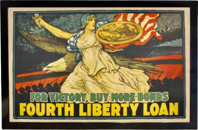 For Victory Buy More Bonds Vintage Fourth Liberty Loan Poster 1918
