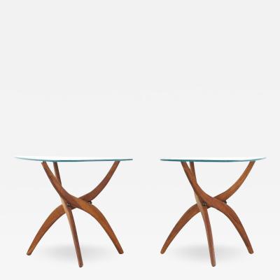Forest Wilson Forest Wilson Mid Century Walnut Side Tables Pair
