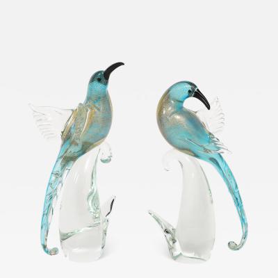 Formia Murano 1970s Murano Glass Birds Sculptures