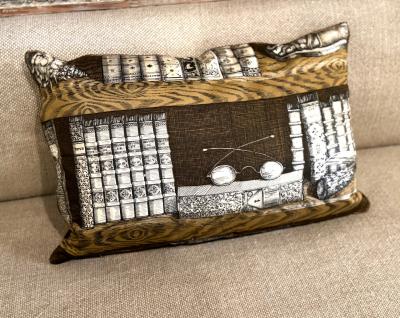 Fornasetti Libreria Pillow Dated 1961