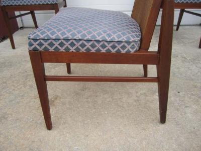 Foster McDavid 5 Walnut Foster and McDavid Cane Back Dining Chairs Mid Century Modern