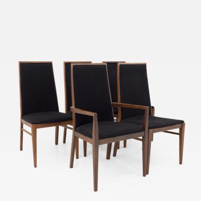 Foster McDavid Mid Century Walnut Dining Chairs Set of 5