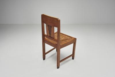 Four Amsterdamse School Dining Chairs The Netherlands Mid 20th Century