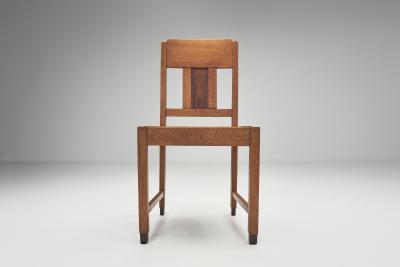 Four Amsterdamse School Dining Chairs The Netherlands Mid 20th Century