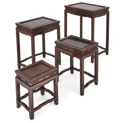 Four Chinese rosewood nested tables