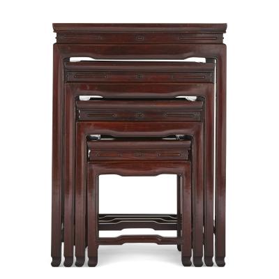 Four Chinese rosewood nested tables
