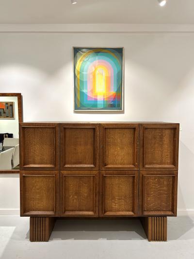 Four Door Tiger Oak Cabinet