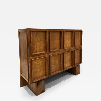 Four Door Tiger Oak Cabinet