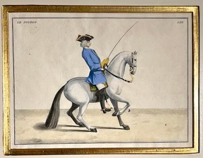 Four Engravings of Horse Riders L Aimable Le Joli Le Sanspareil Le Poupon