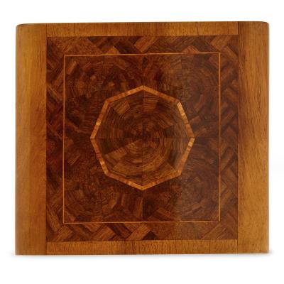 Four French 20th Century parquetry top nesting tables