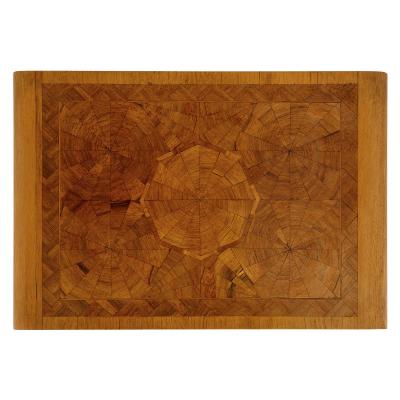 Four French 20th Century parquetry top nesting tables