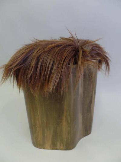 Four Gilt Horse Hair Stools Attr Vivienne Westwood Malcolm McLaren 1975