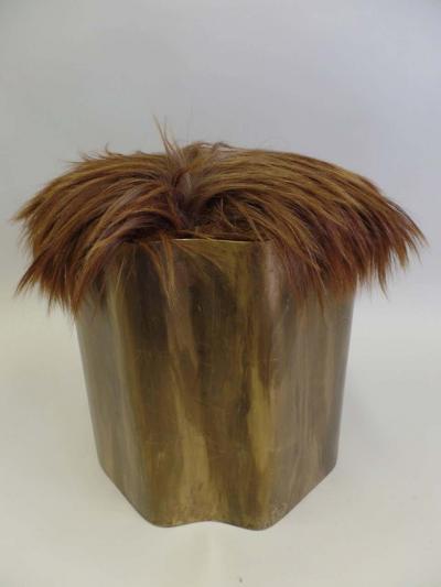 Four Gilt Horse Hair Stools Attr Vivienne Westwood Malcolm McLaren 1975