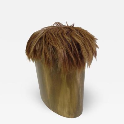 Four Gilt Horse Hair Stools Attr Vivienne Westwood Malcolm McLaren 1975