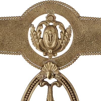 Four Italian Chiavari brass and velvet chairs